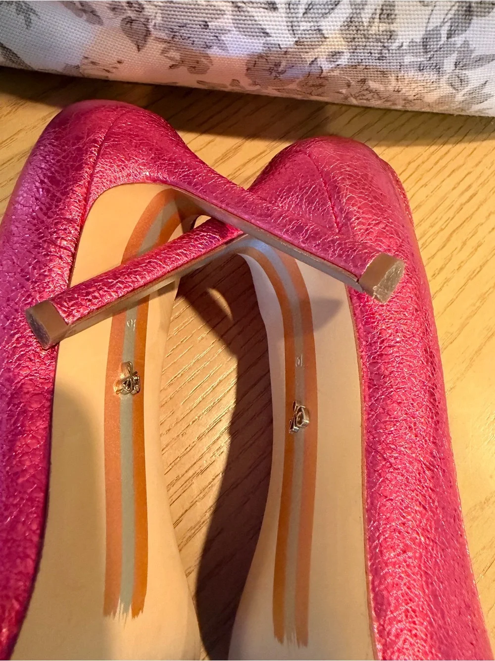 Sam Edelman Metallic Pink Pointed-Toe Pumps